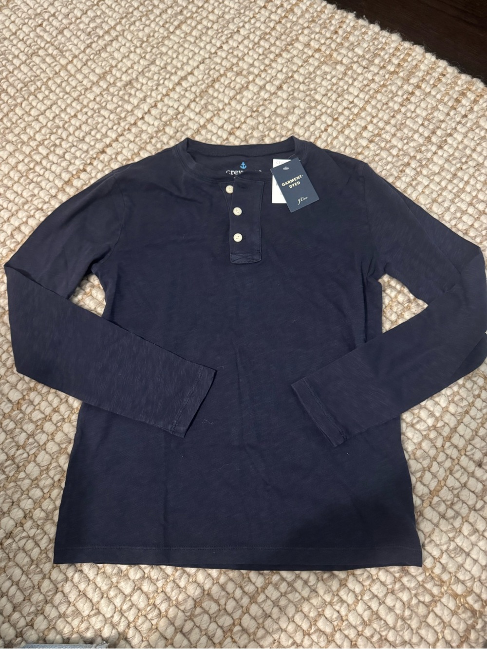 NWT - J. Crew Navy Long-Sleeve Henley for Kids